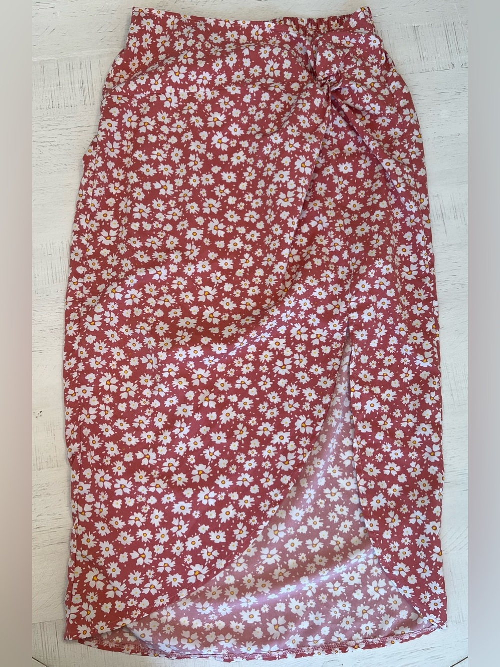 Yozy Floral Wrap Skirt with White Daisies